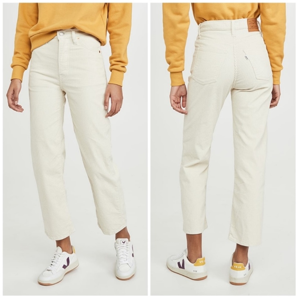 Levi's Ribcage Straight Leg Corduroy Pants Jeans
